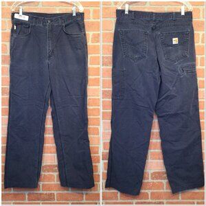 Carhartt FR Mens Work Pants 33x34 Cotton Blend Durable Workwear